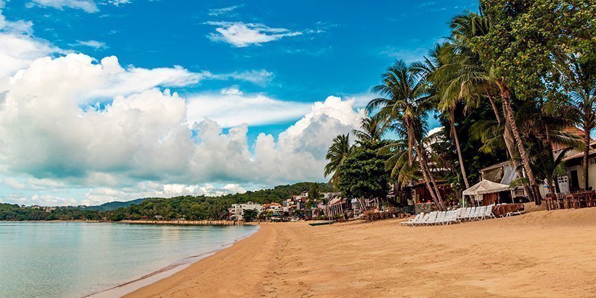 Bo Phut Beach på Koh Samui i Thailand.